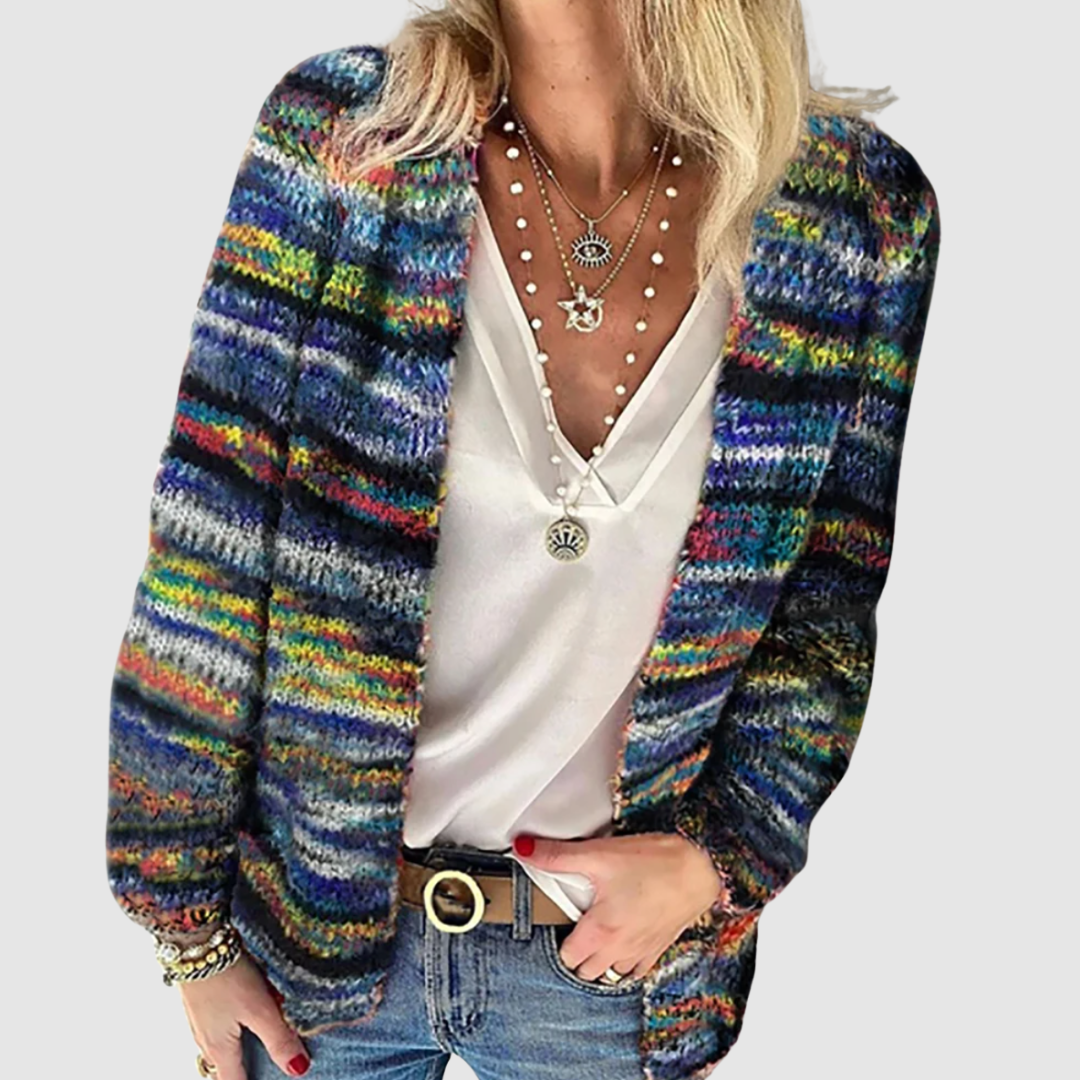 Nikola - Příjemný multicolor kardigan