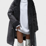 Aveline | Stylová dlouhá dámská bunda z polar fleece