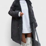 Aveline | Stylová dlouhá dámská bunda z polar fleece