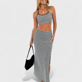 Flora | crop top a maxi sukně set