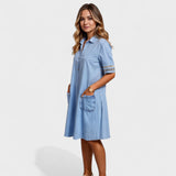 Denim Pocket – Ležérní košilové šaty