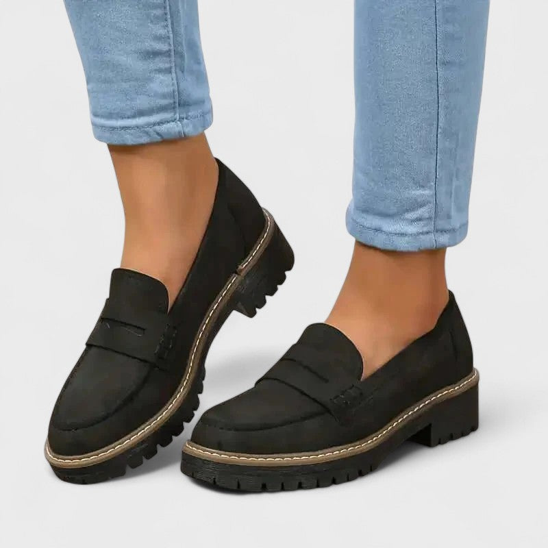 Danika | Pohodlné hrubé loafers boty
