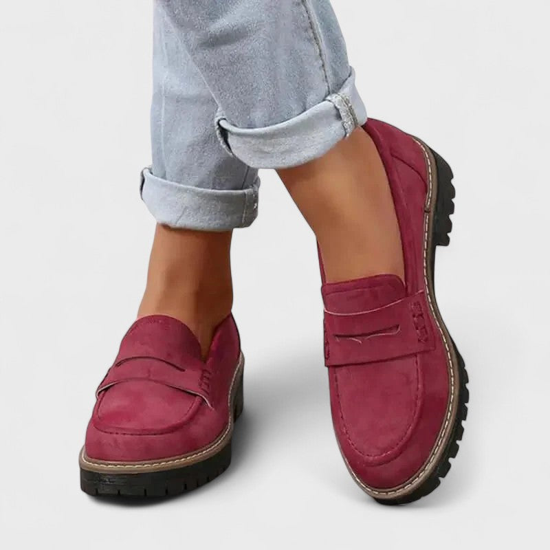 Danika | Pohodlné hrubé loafers boty