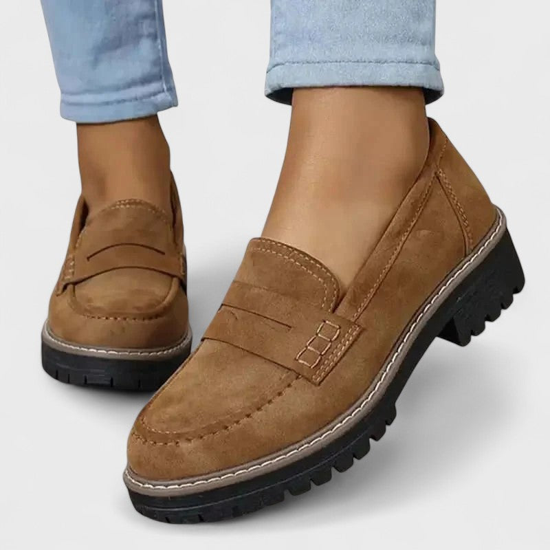 Danika | Pohodlné hrubé loafers boty