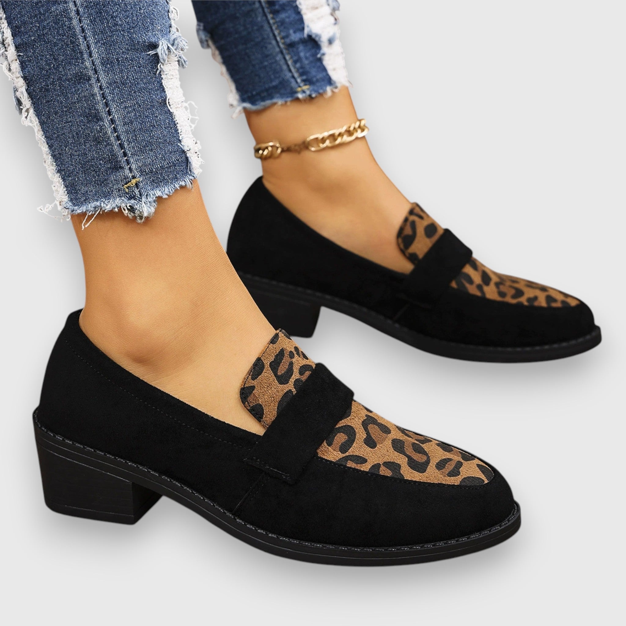 ROMY™ | stylové loafers s leopardím vzorem