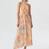 FLORIDA™ | Akvarelové halter maxi šaty