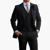 GABRIEL™ | SLIM FIT PÁNSKÝ OBLEK V BEŽOVÉ BARVĚ NA SVATBU