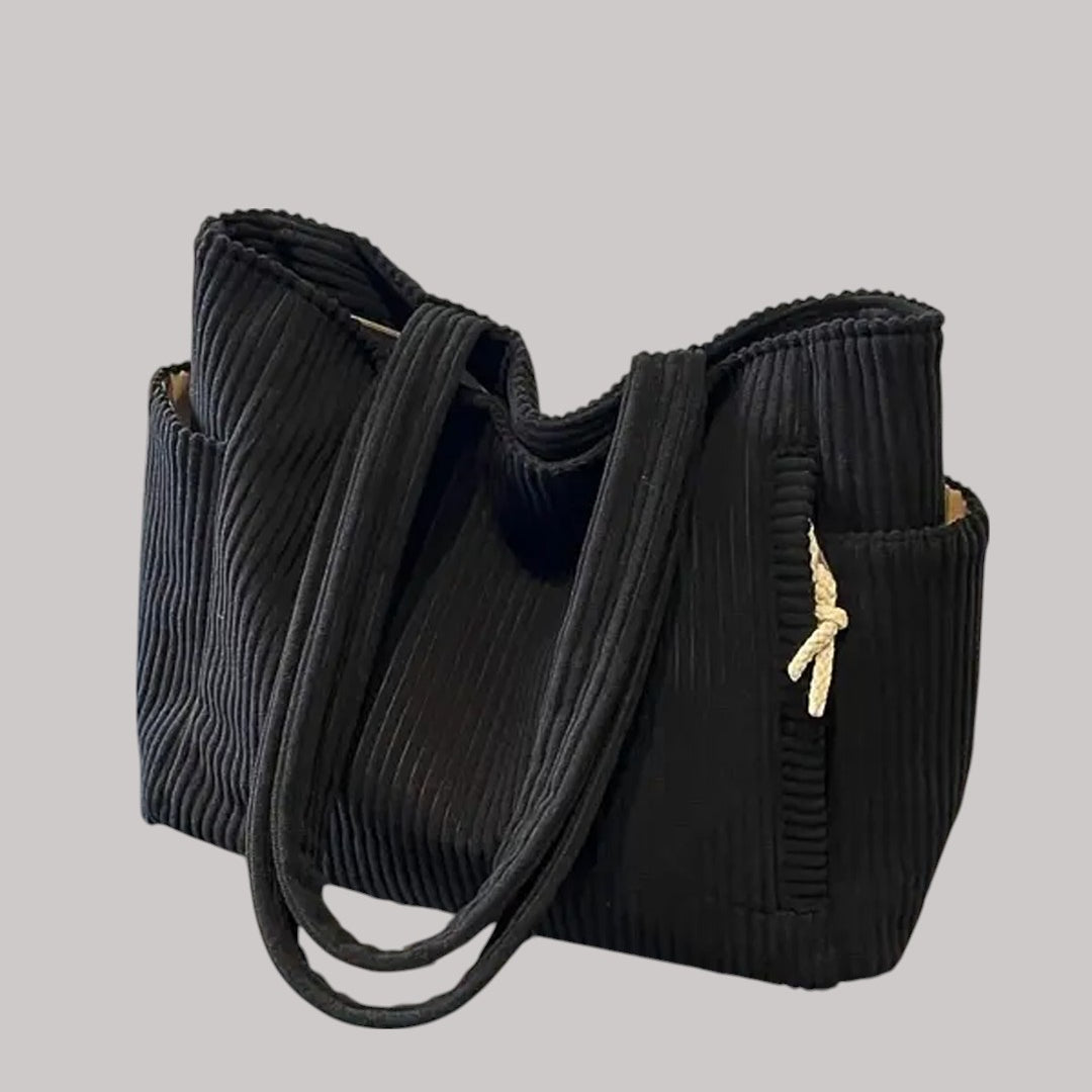 Tilda™ | Stylová žebrovaná taška s provázkem