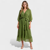 Šaty Olivie – Elegantní zavinovací midi šaty