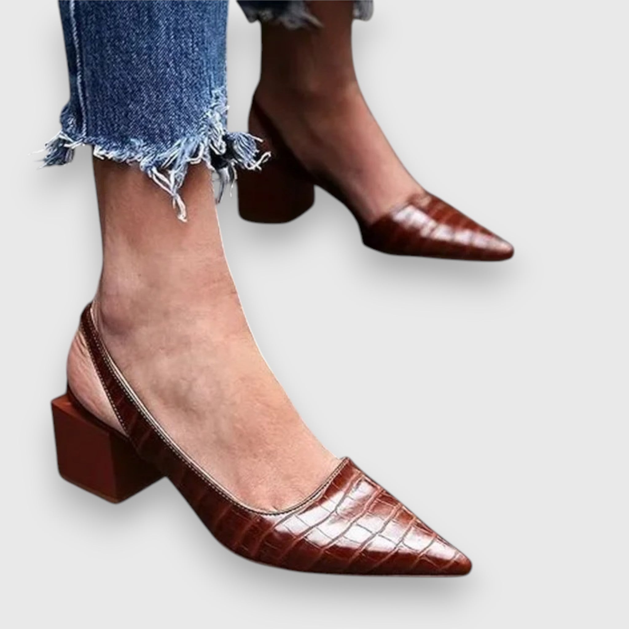 NORA™ | Vintage lodičky se slingback páskem