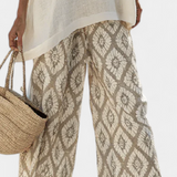 Soubor Boho Chic Daisy: Dlouhá halenka a potištěné kalhoty pro jedinečný styl