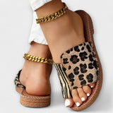 Stylové dvoubarevné pantofle s leopardím vzorem