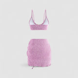 VIOLA |  Sametové bikiny se sarongem – 3ks