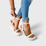 Vela | Bílé espadrilky na klínku