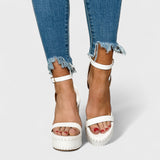 Vela | Bílé espadrilky na klínku