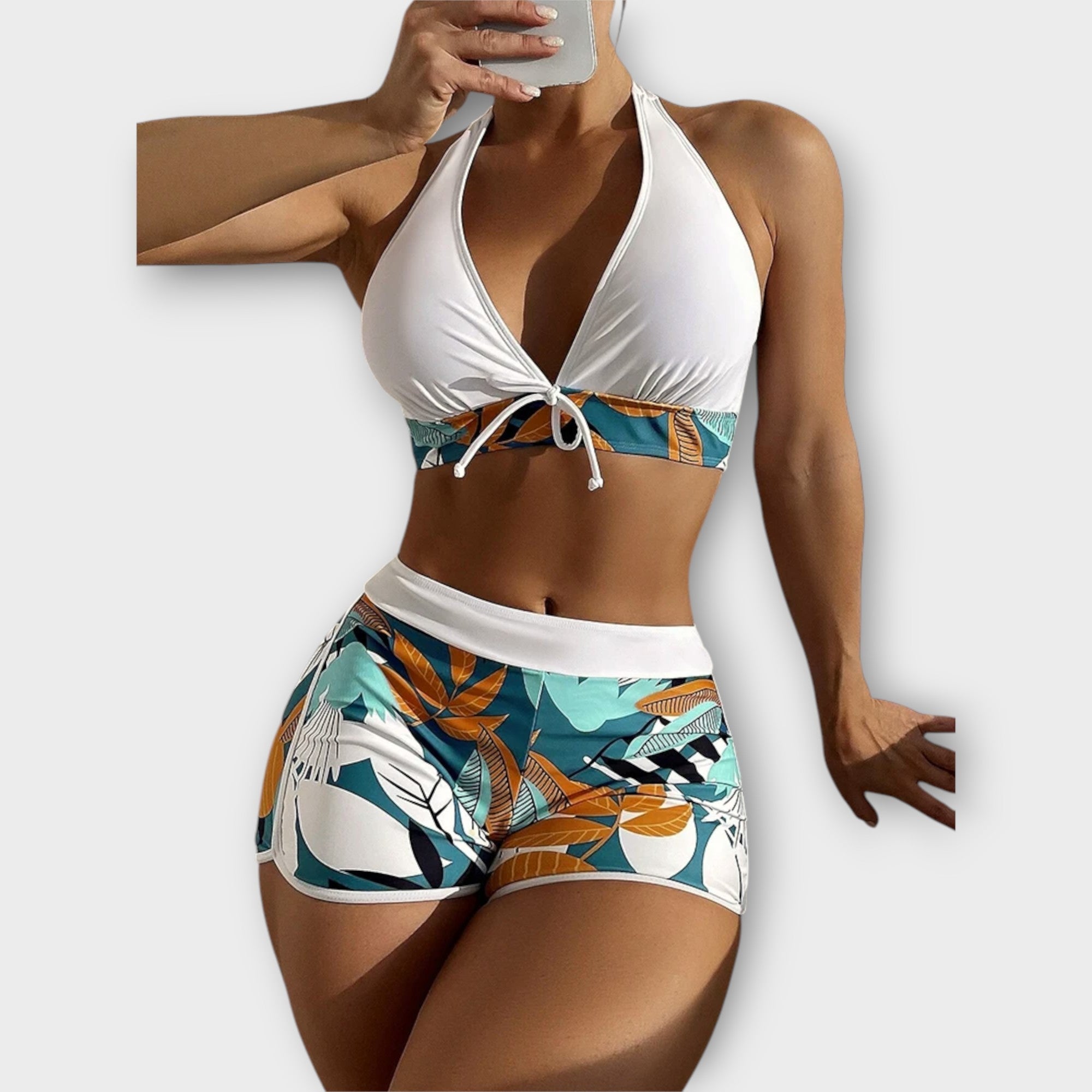 TOUTATIS™ | Vysoce páskové bikini set s halter výstřihem