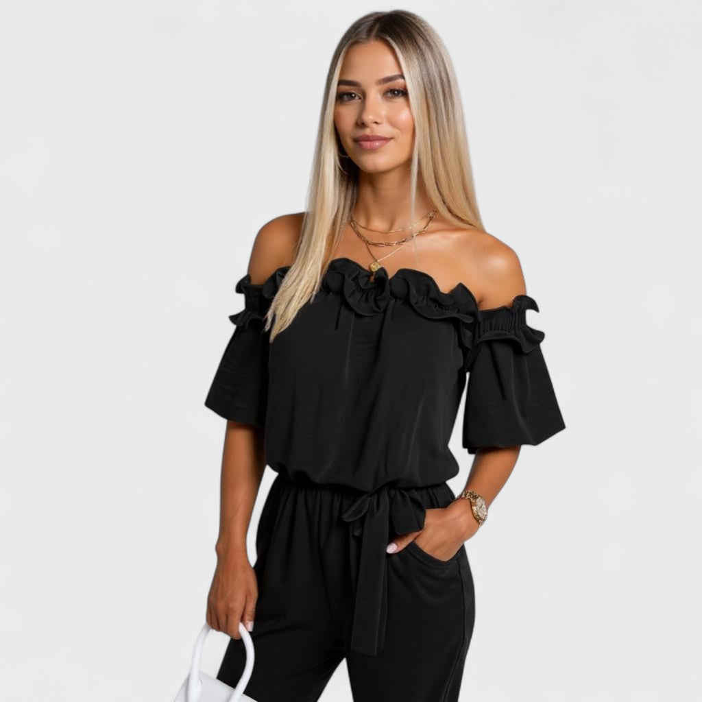CAMILA™ | Elegantní šaty na ramínka s volánkem