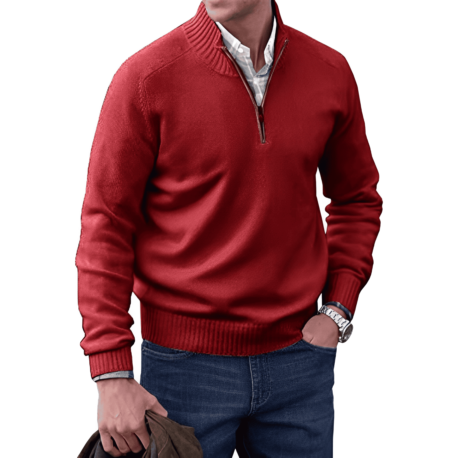 JONES™ | ELEGANTNÍ SVETR SE ZIPEM