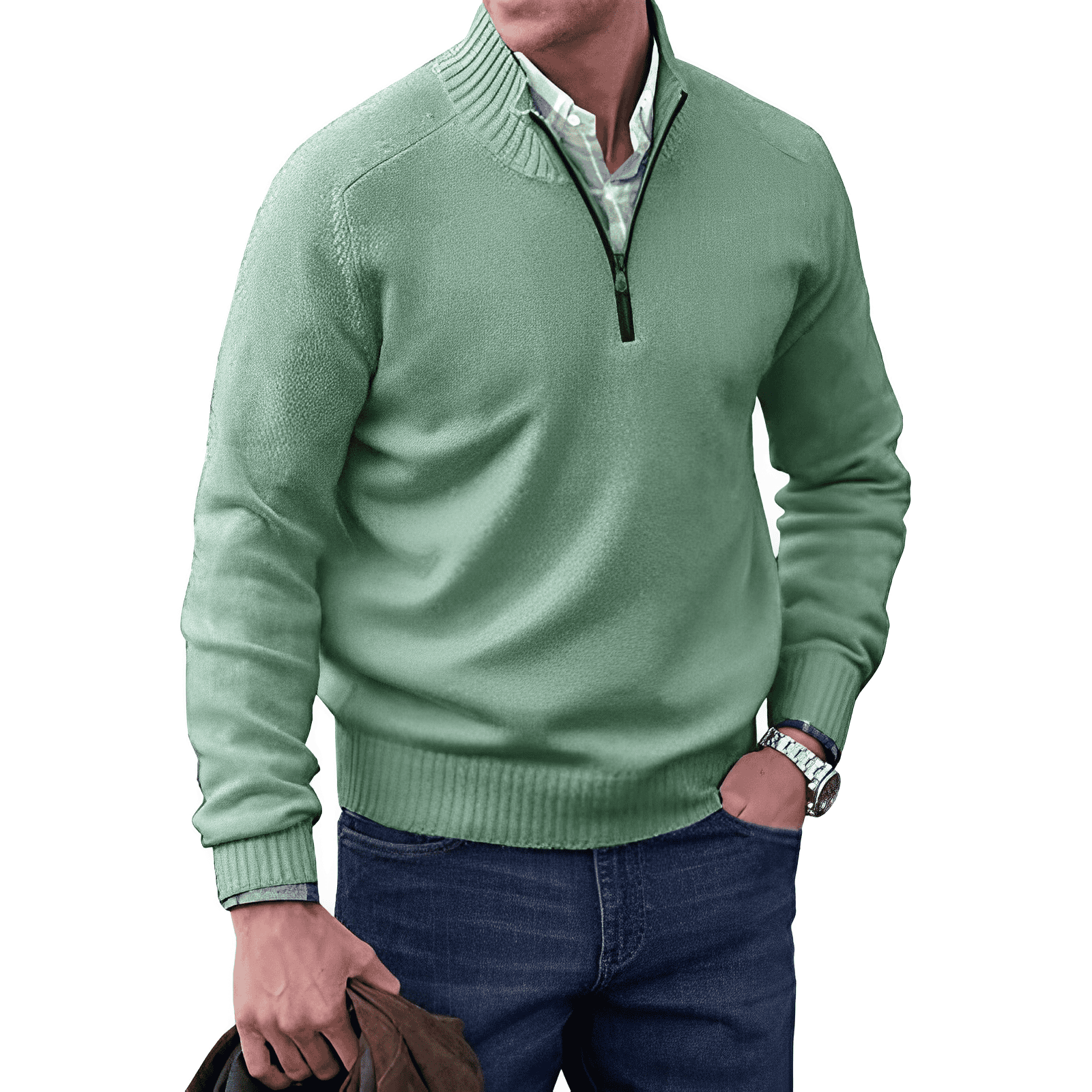 JONES™ | ELEGANTNÍ SVETR SE ZIPEM