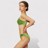 VIOLA |  Sametové bikiny se sarongem – 3ks