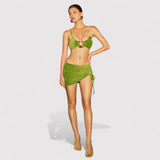 VIOLA |  Sametové bikiny se sarongem – 3ks
