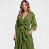 Šaty Olivie – Elegantní zavinovací midi šaty