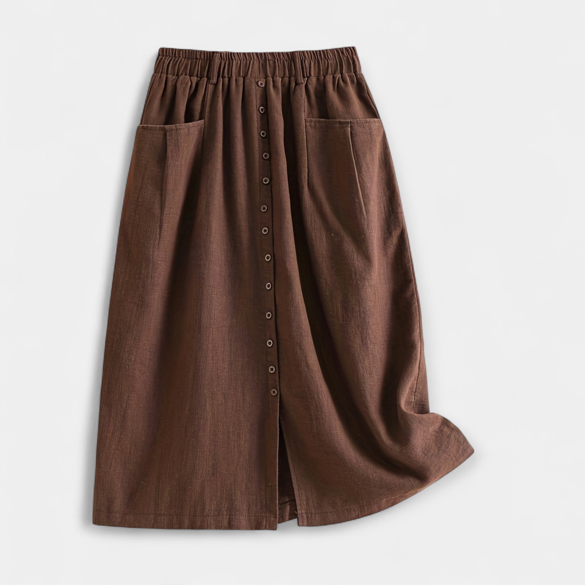 Střední délka sukně s vintage motivem