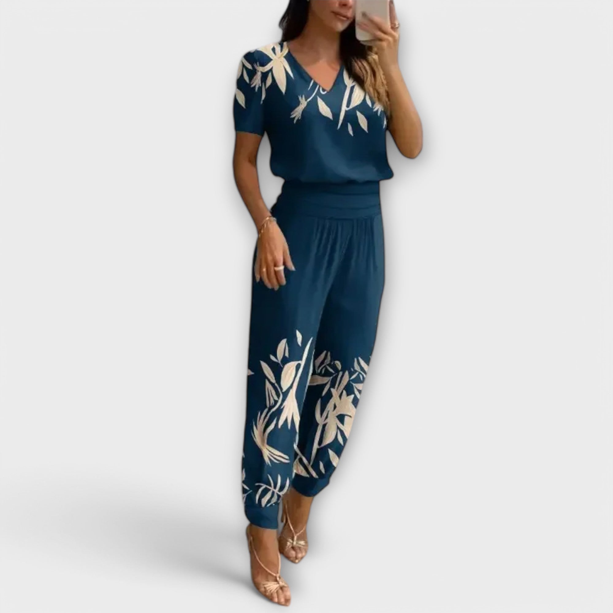 Irmelin – Elegantní set s topem a kalhotami