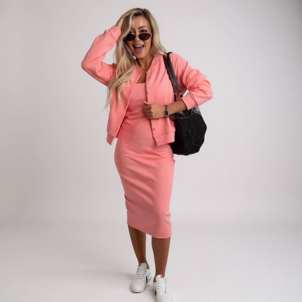 Manon™ | Pohodlné midi šaty & vesta