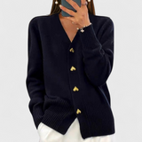 Milada | Elegantní cardigan srdíčkové knoflíky